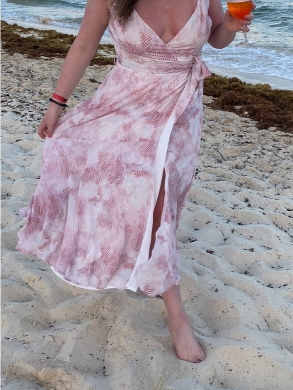 Elegant Pink Patterned Dress